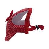 Red Dots with Bow Dog Hat