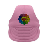 Pink Rainbow Flower Dog Hat