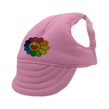 Pink Rainbow Flower Dog Hat