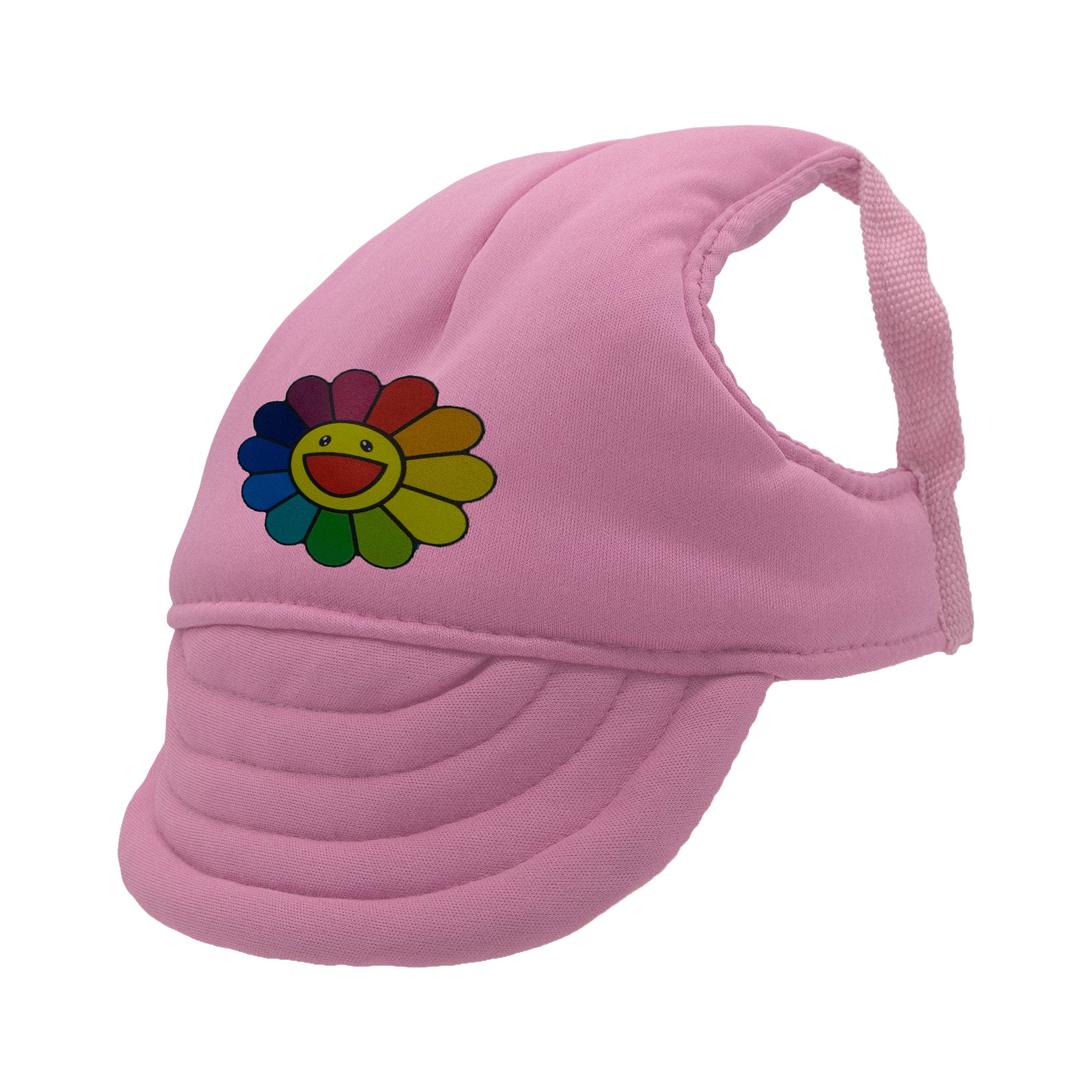 Pink Rainbow Flower Dog Hat