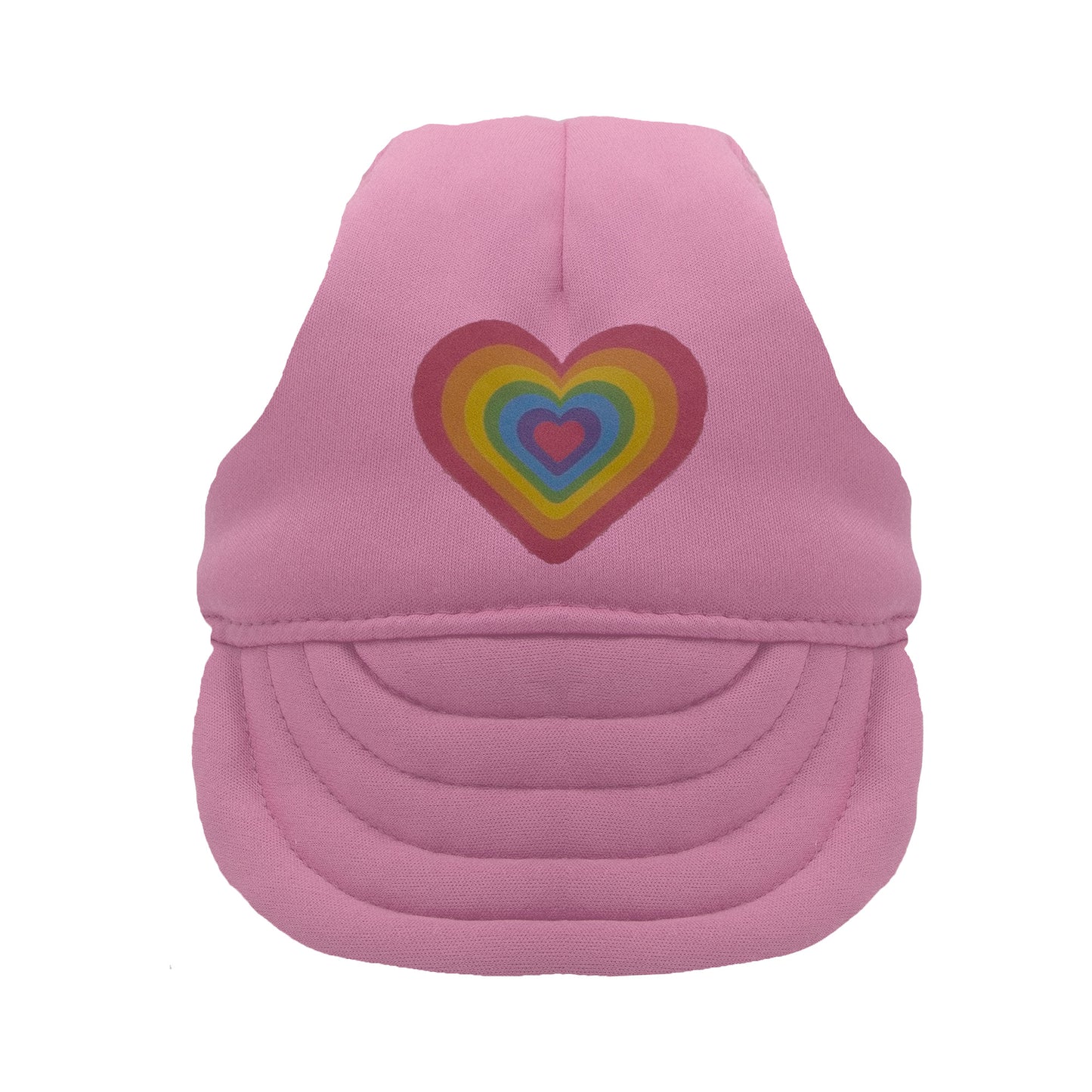 Pink Rainbow Heart Dog Hat