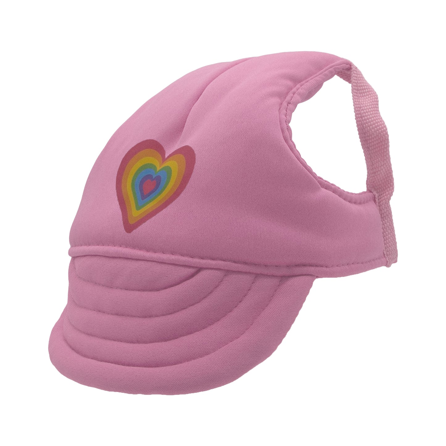 Pink Rainbow Heart Dog Hat